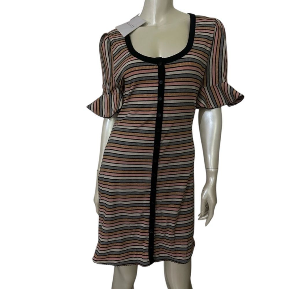 ELLIATT Womens Winona Dress Size Medium
Multistripe Metallic